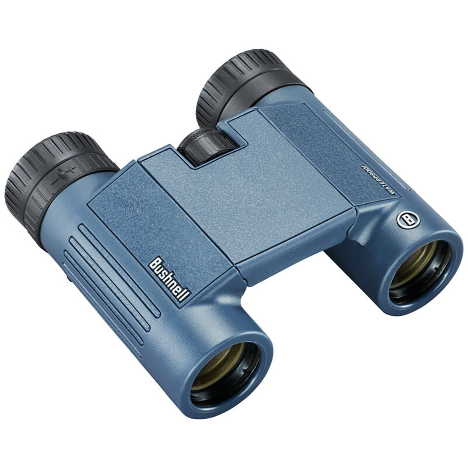 Binoculares Bushnell H2O de 10 x 25 mm, con oculares giratorios WP/FP y techo azul oscuro [130105R]