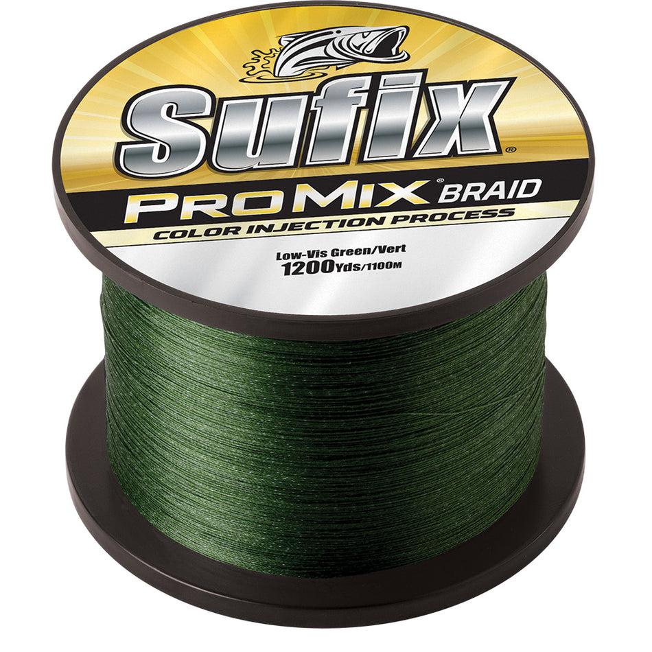 Sufix ProMix Braid - 10 lb - Verde de baja visibilidad - 1200 yardas [630-310 g]