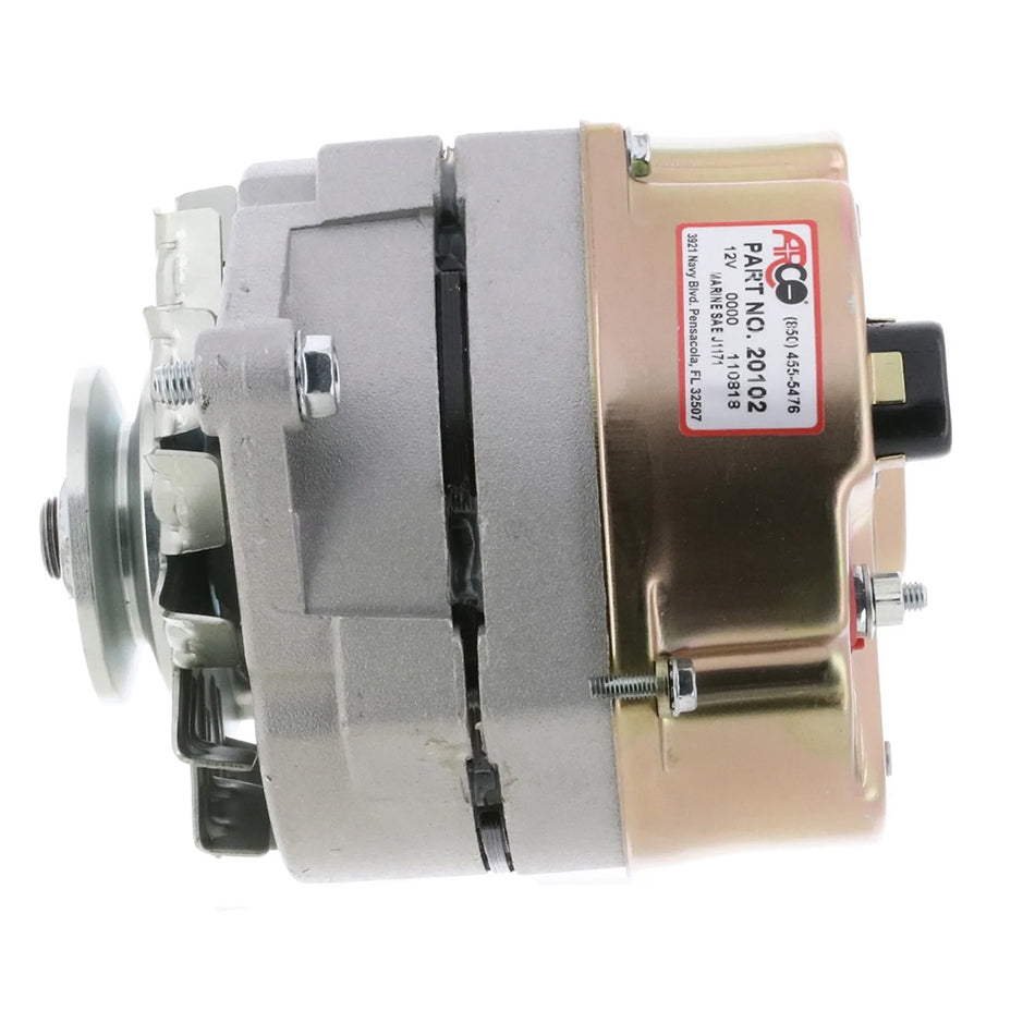 Alternador de repuesto premium ARCO Marine con polea de ranura única - 12 V 70 A [20102]