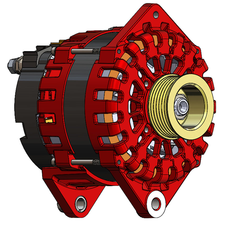 Alternador Balmar de 250 amperios, 12 V, 3,15", con asiento de doble pie y polea K6 [XT-CR-250-K6]