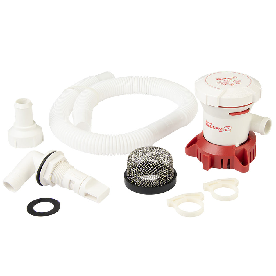 Attwood Tsunami MK2 T500 Manual Bilge Pump w/Installation Kit - 500 GPH  12V [5614-7]