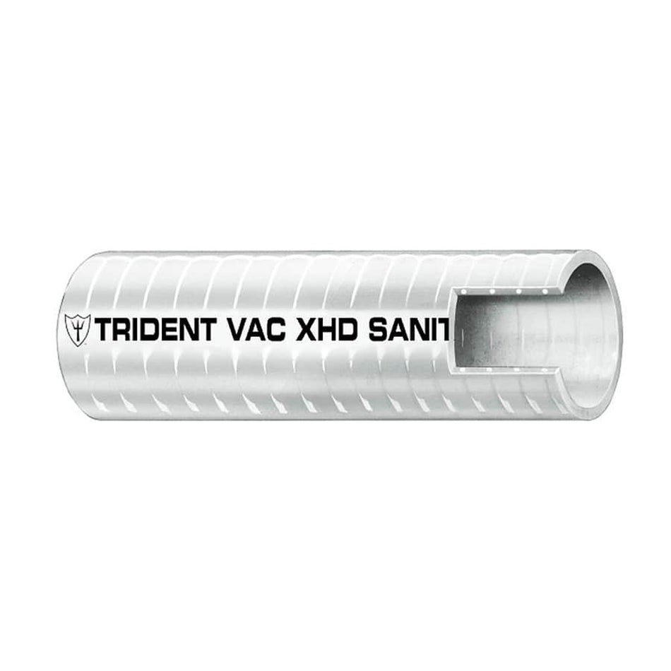 Manguera sanitaria Trident Marine de 1-1/2" x 50 Box VAC XHD - Hélice de PVC rígido - Blanca [148-1126]