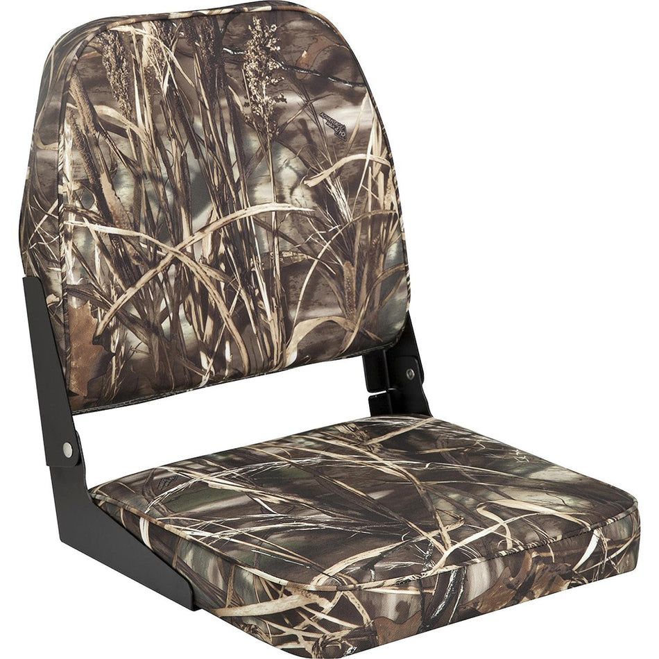 Asiento abatible acolchado con respaldo bajo Swivl-Eze de Attwood - Camuflaje [98395CAMO]