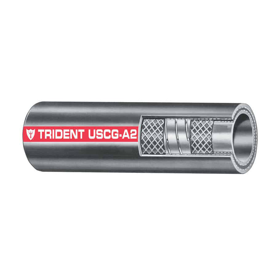 Manguera de llenado de combustible tipo bobina A2 Trident Marine de 1-1/2" x 50 [327-1126]